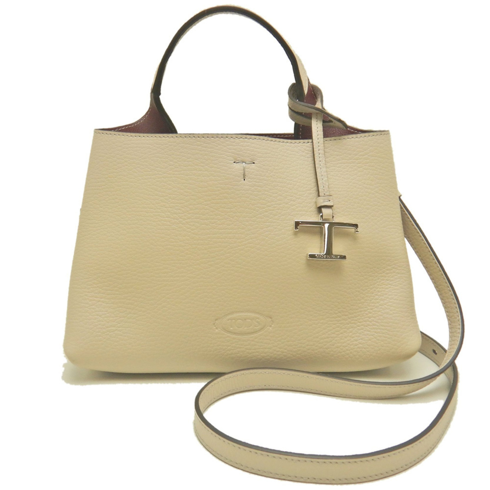 Tod's TOD’S T-Timeless Micro XBWAPAEL000 Handbag, Leather, Natural, Women's, ...